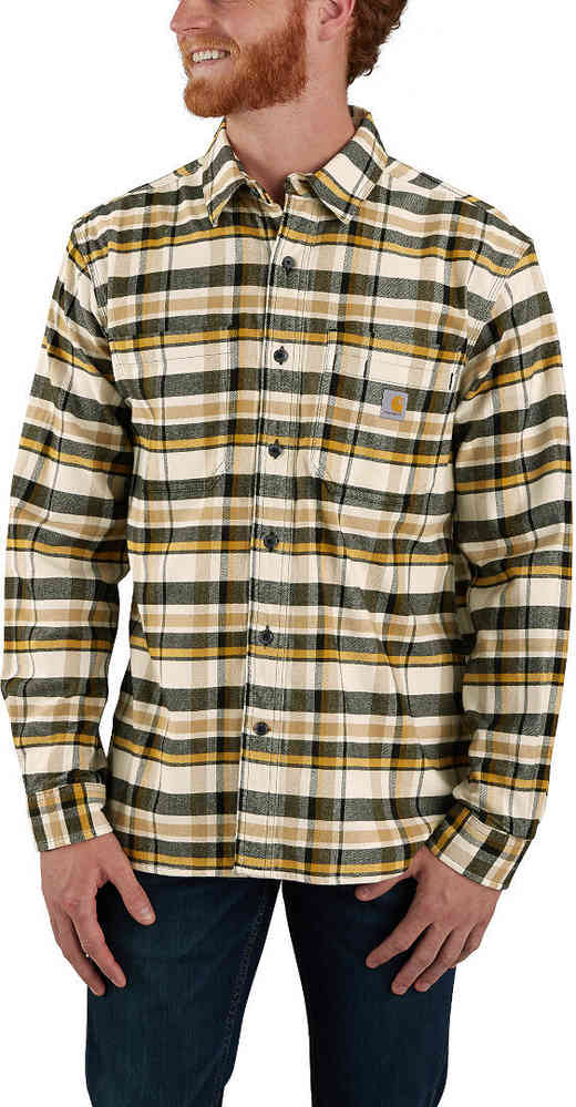Carhartt Rugged Flex Relaxed Fit Midweight Flannel Long-Sleeve Plaid Shirt