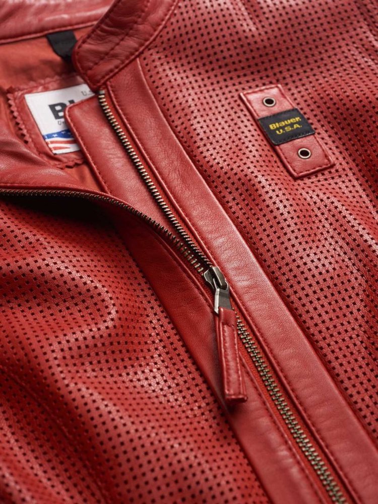 Blauer USA Miller Perforated Ladies Leather Jacket