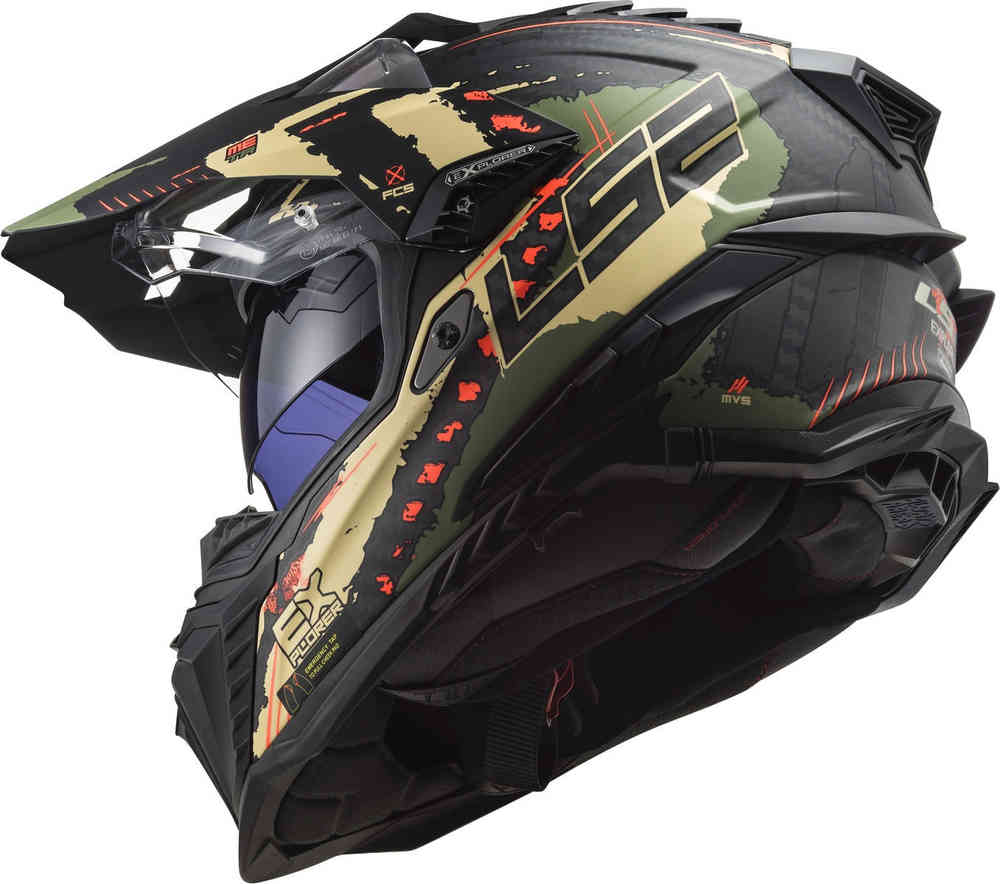 LS2 MX701 Explorer C Extend Carbon Motocross Helmet