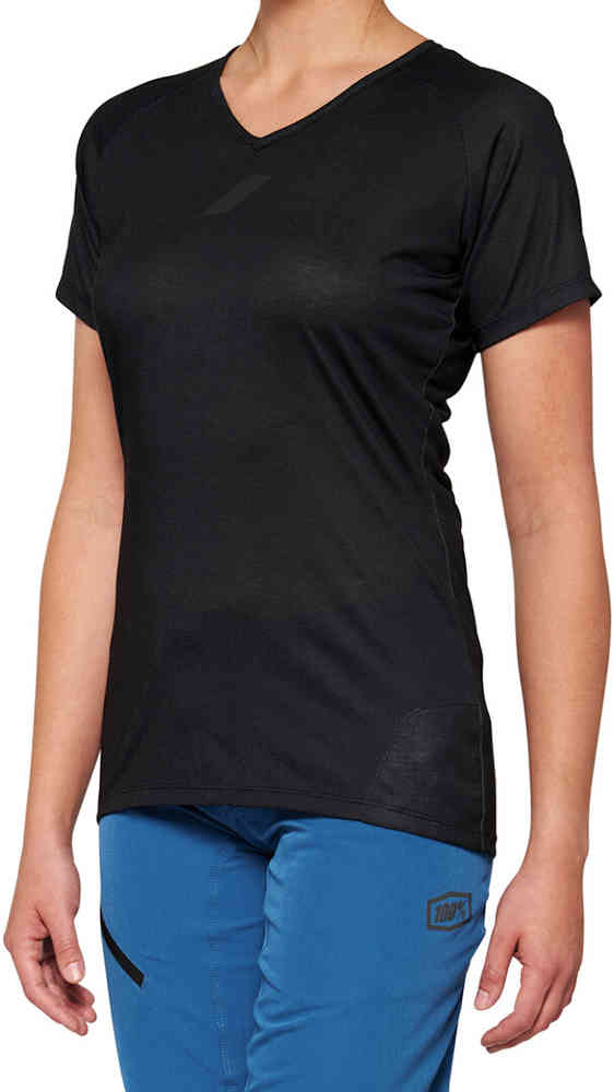 100% Airmatic Black Ladies Short Sleeve Bicycle Jersey