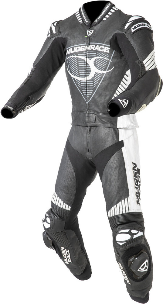 MUGENRACER Impegnato perforated Two Piece Motorcycle Leather Suit