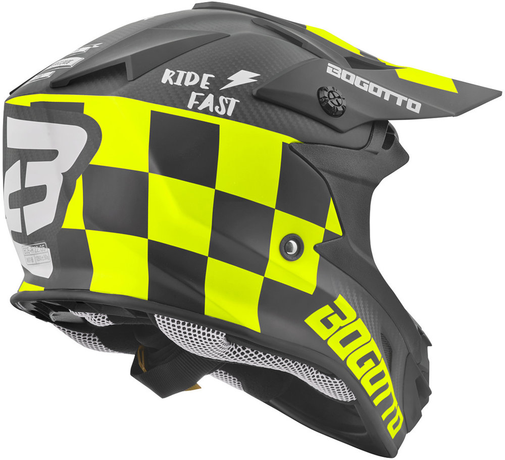 Bogotto V328 Xadrez Carbon Motocross Helmet
