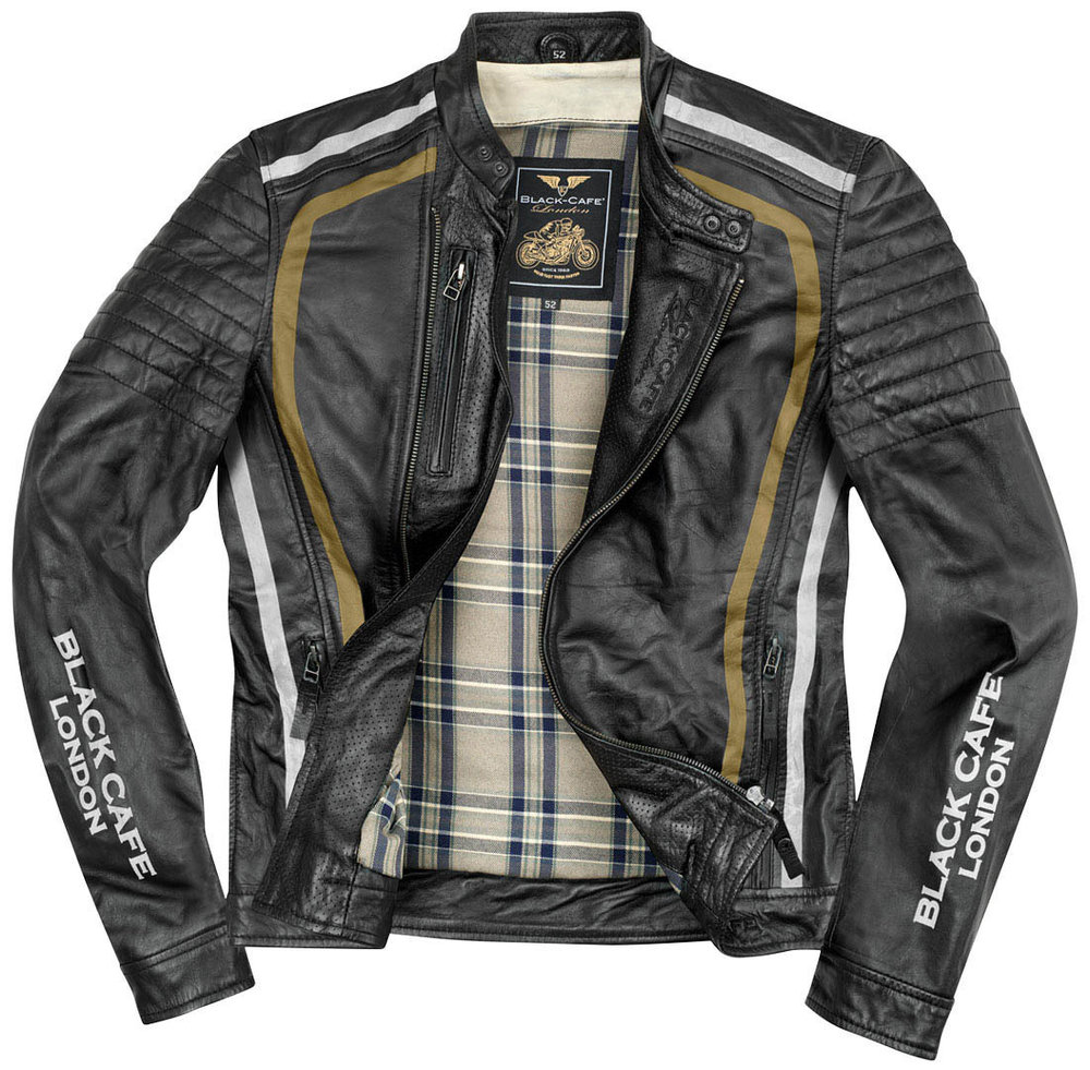 Black-Cafe London Seoul Motorcycle Leather Jacket