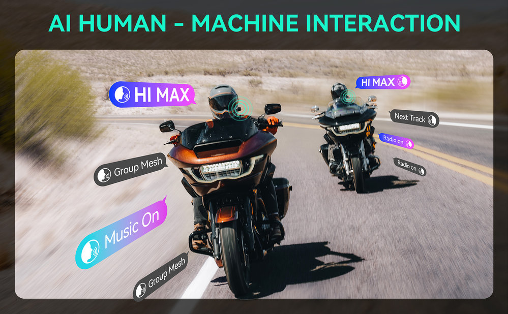 ASMAX F1 Plus Bluetooth Communication System Single Set