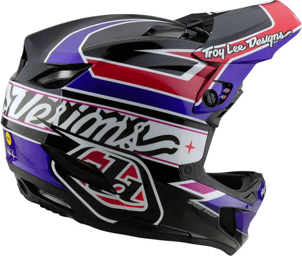 Troy Lee Designs D4 Mips Linear Polyacrylite Downhill Helm