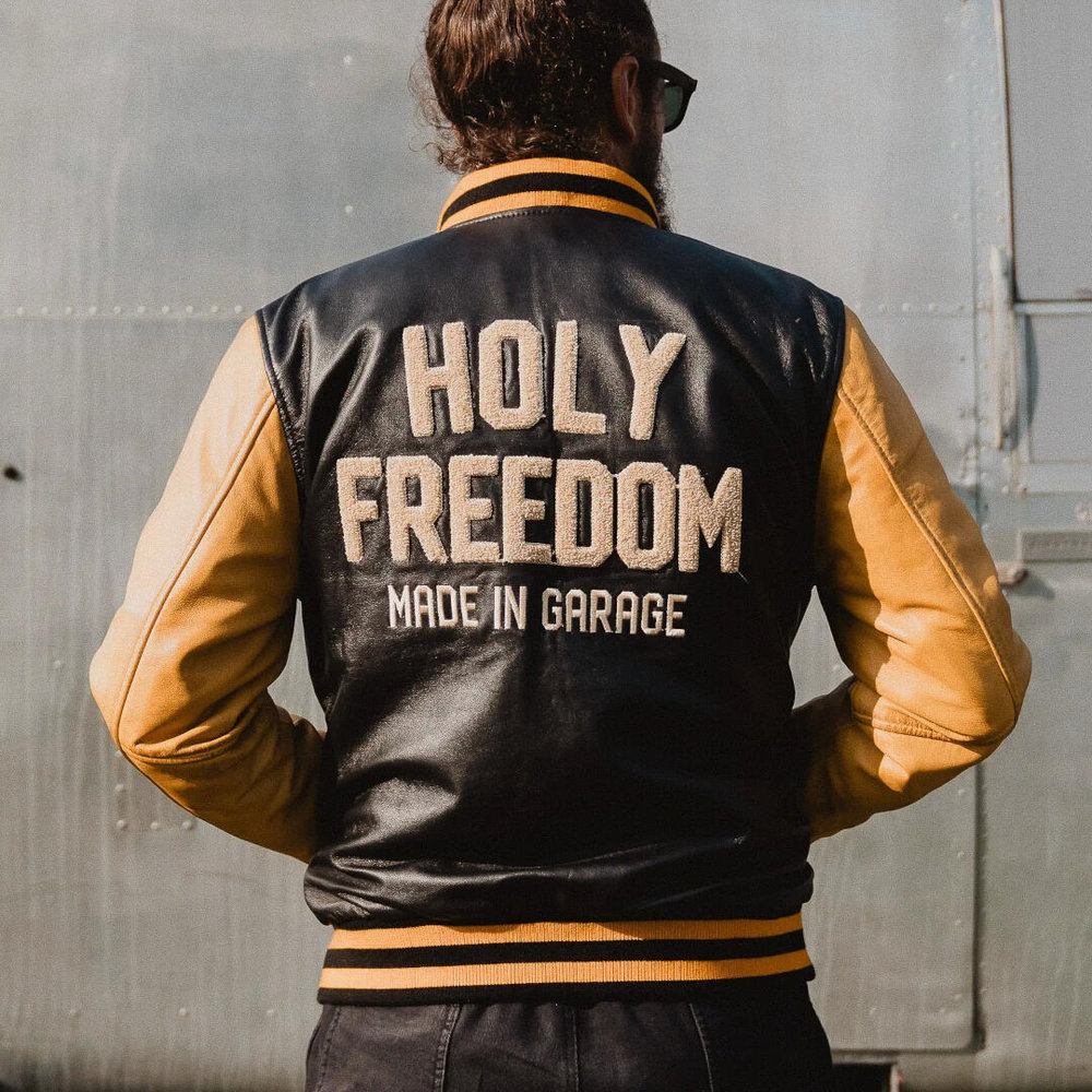 HolyFreedom Varsity College Leather Jacket