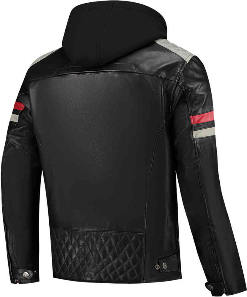 Rusty Stitches Jari Hooded V2 Motorcycle Leather Jacket