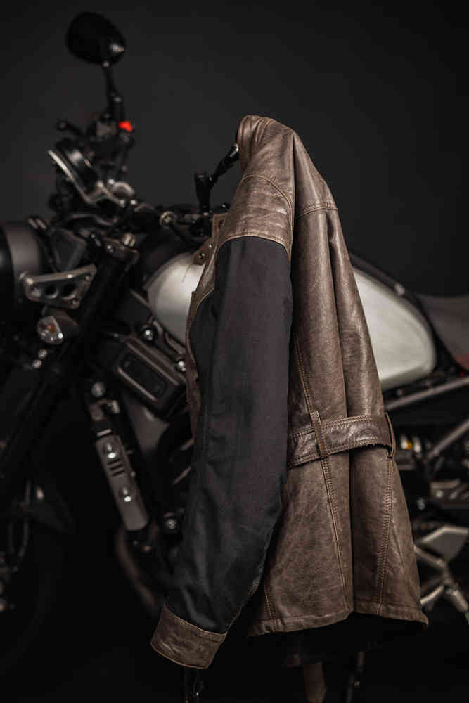 Black-Cafe London Retro Motorcycle Leather Jacket