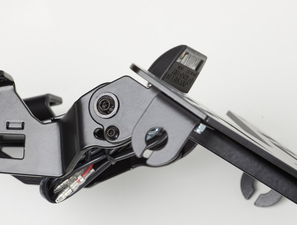 PROTECH license plate holder kit including reflector and plate light stainless steel/powder-coated aluminium black