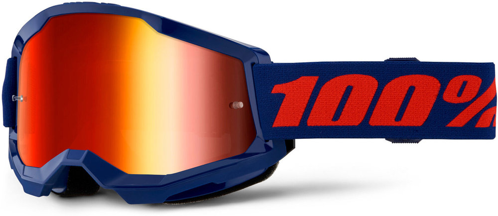 100% Strata 2 Essential Chrome Motocross Goggles