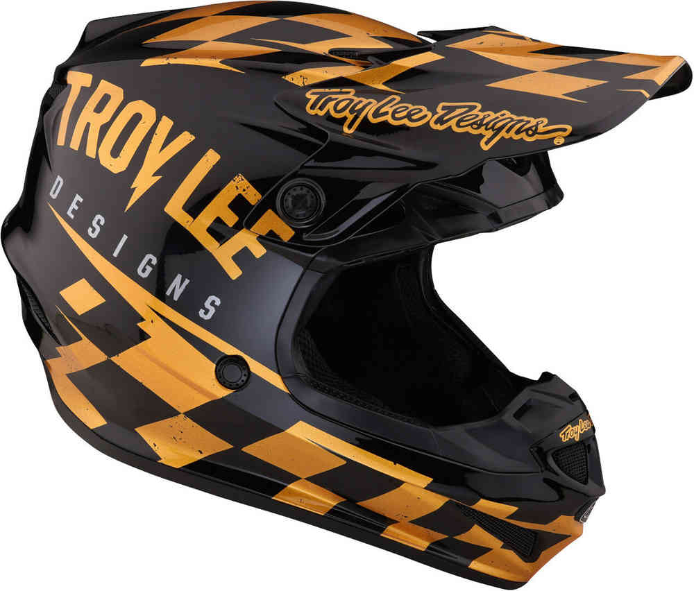 Troy Lee Designs SE4 Polyacrylite Race Shop MIPS Motocross Helmet