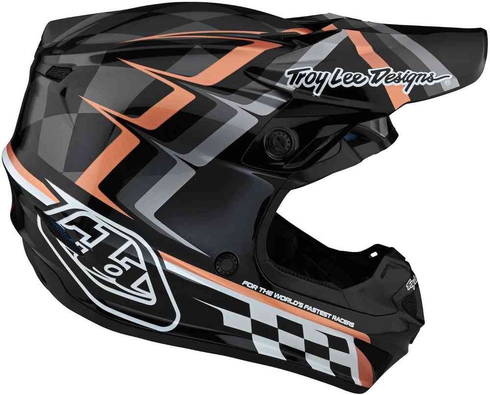 Troy Lee Designs SE4 Warped Polyacrylite MIPS Motocross Helmet