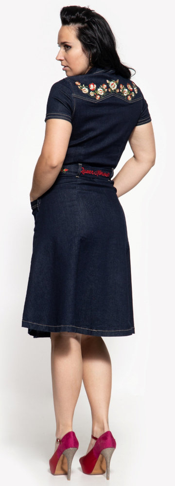 Queen Kerosin Swing Ladies Jeans Dress