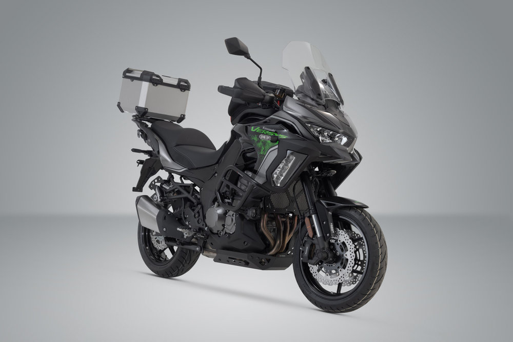 SW-Motech TRAX ADV top case system - Silver. Kawasaki Versys 1000 (12-).