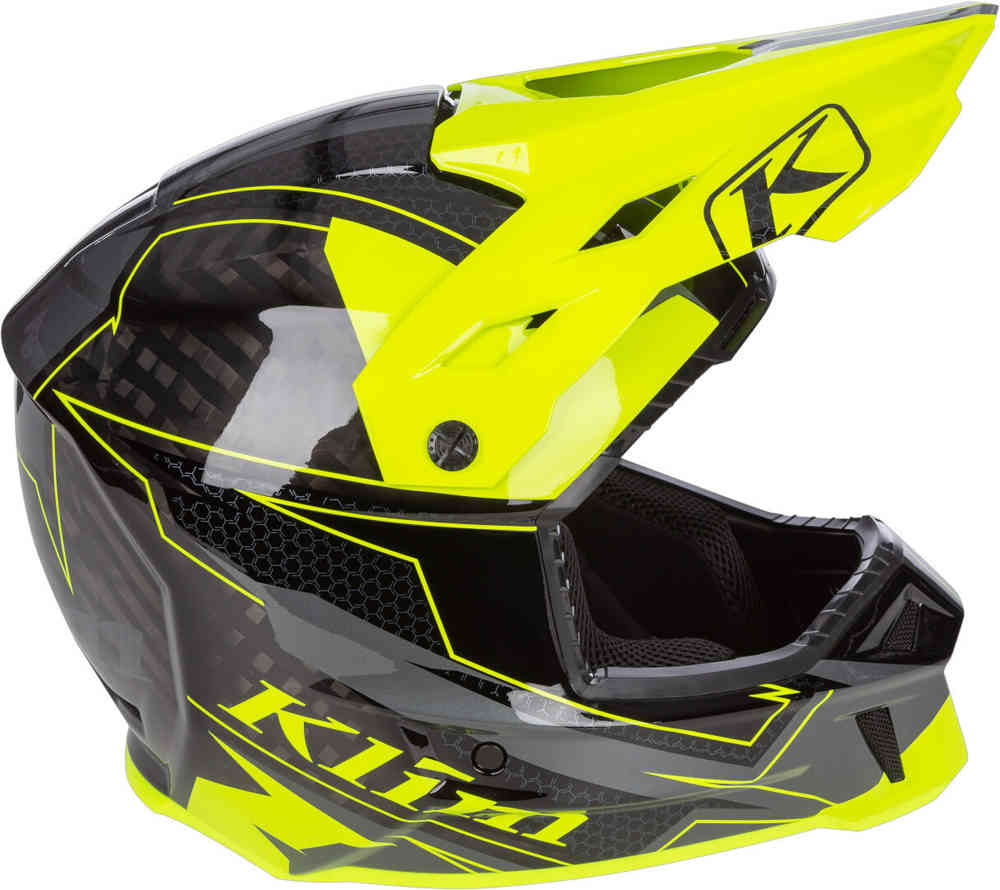 Klim F3 Carbon Velocity Hi-Vis Snowmobile Helmet