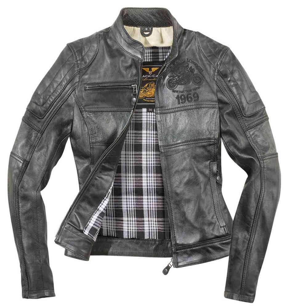 Black-Cafe London Shona II ladies motorcycle leather jacket 2nd choice item