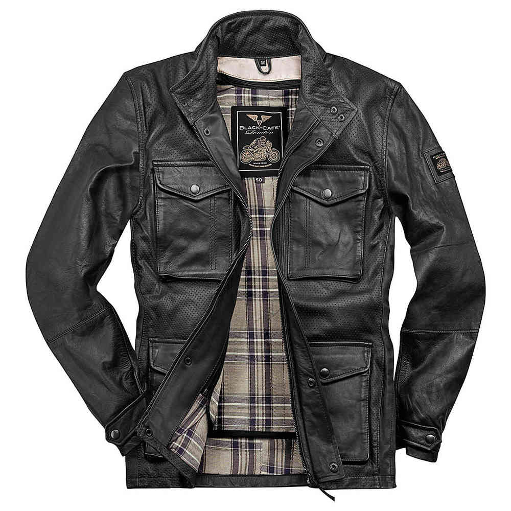 Black-Cafe London Manhattan Leather Jacket
