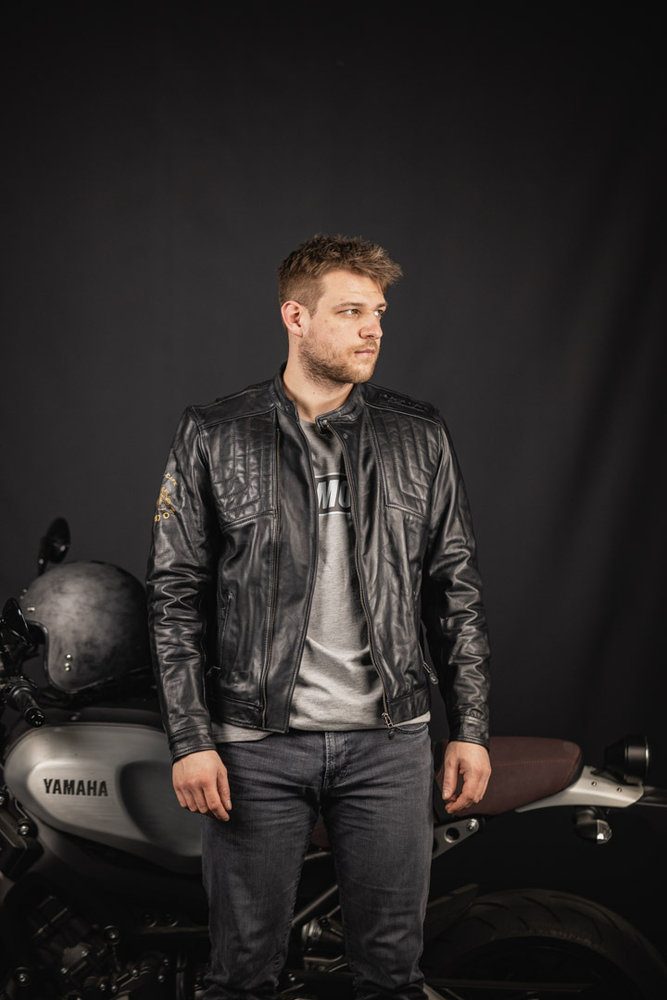 Black-Cafe London Sari Motorcycle Leather Jacket
