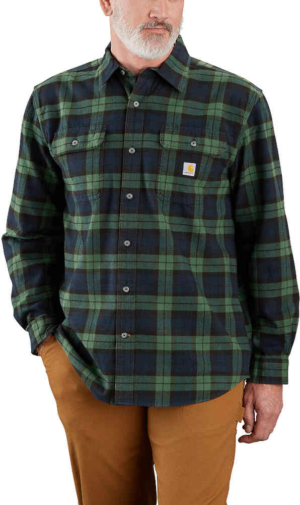 Carhartt Loose Fit Heavyweight Flannel Long-Sleeve Plaid Shirt