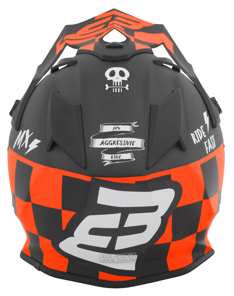 Bogotto V328 Xadrez Carbon Motocross Helmet