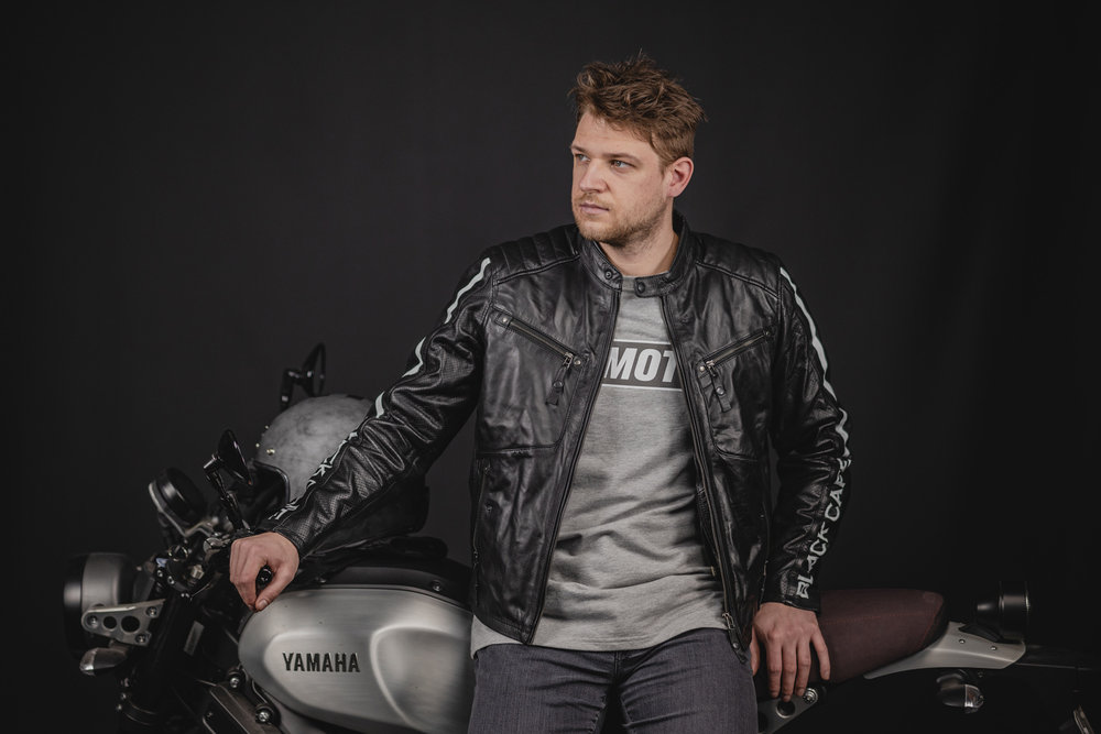 Black-Cafe London Toronto Motorcycle Leather Jacket