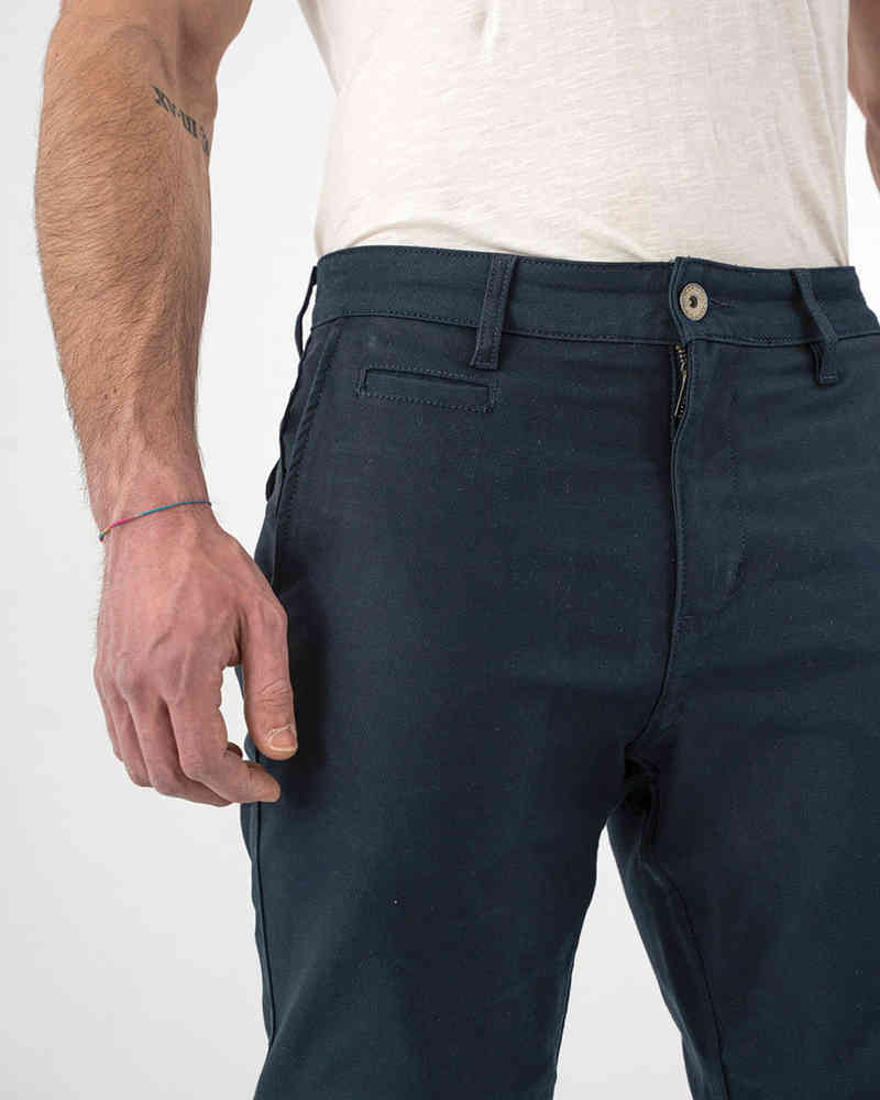 Rokker Navy Chino Motorcycle Textile Pants