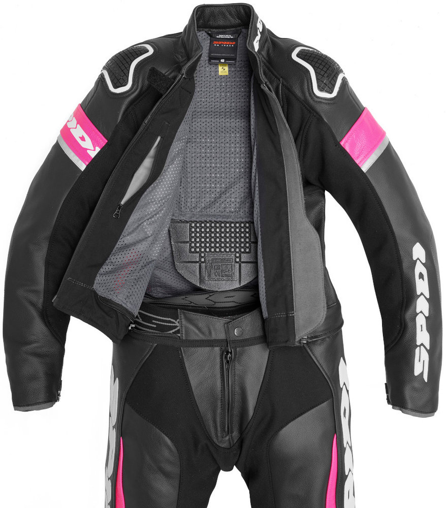 Spidi Laser Touring Two Piece Ladies Motorcycle Leather Suit