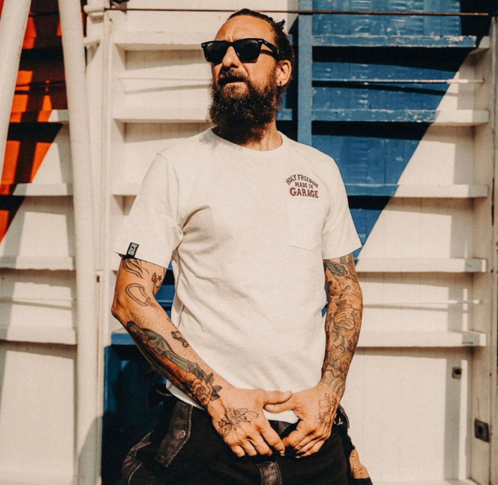 HolyFreedom Pocket Bianca T-Shirt