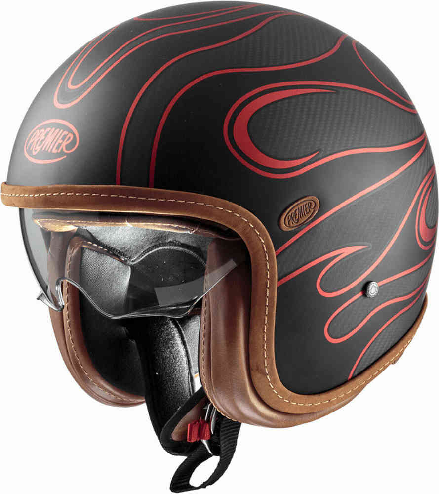 Premier Vintage Platinum ED Carbon FR Chromed BM Jet Helmet