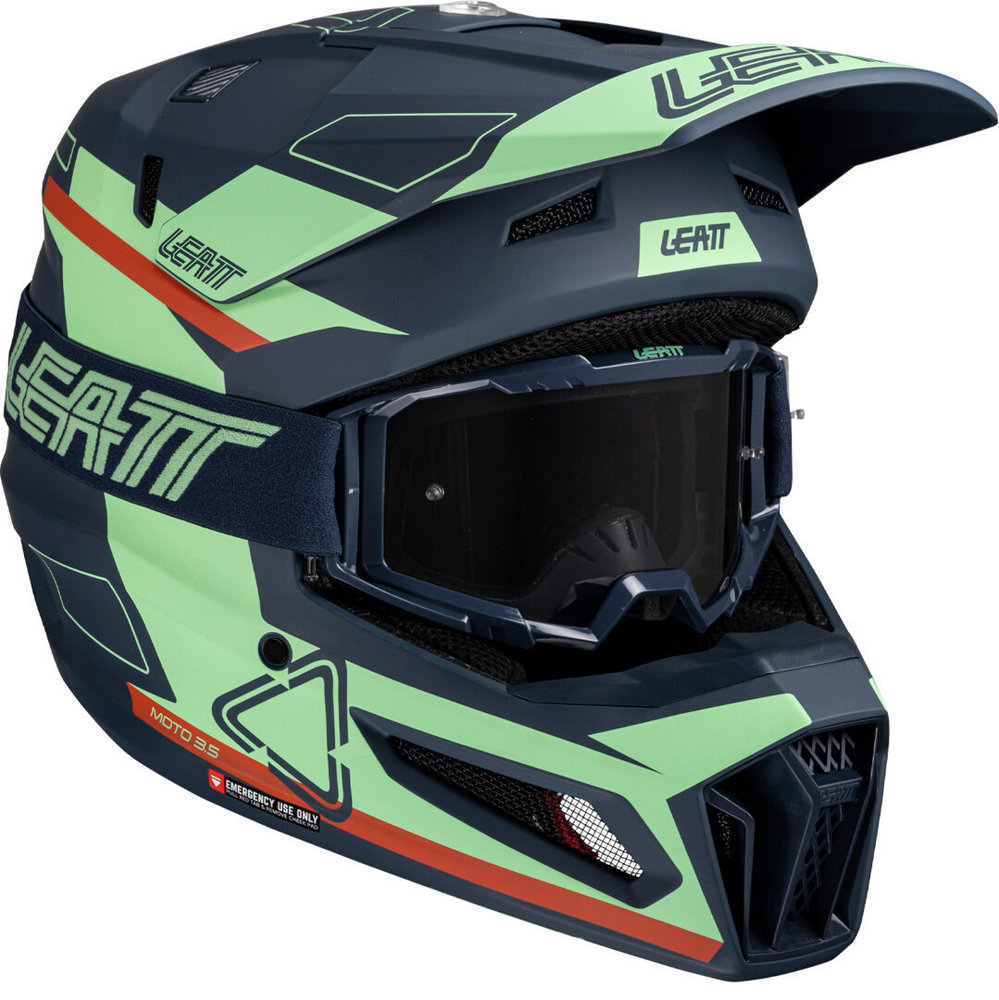 Leatt 3.5 Angled Motocross Helmet with Goggles