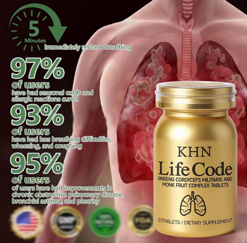 [ $21.99 for a limited time] KHN LifeCode – Power Up Your Lungs & Immunity | Natural Blend of Ginseng,