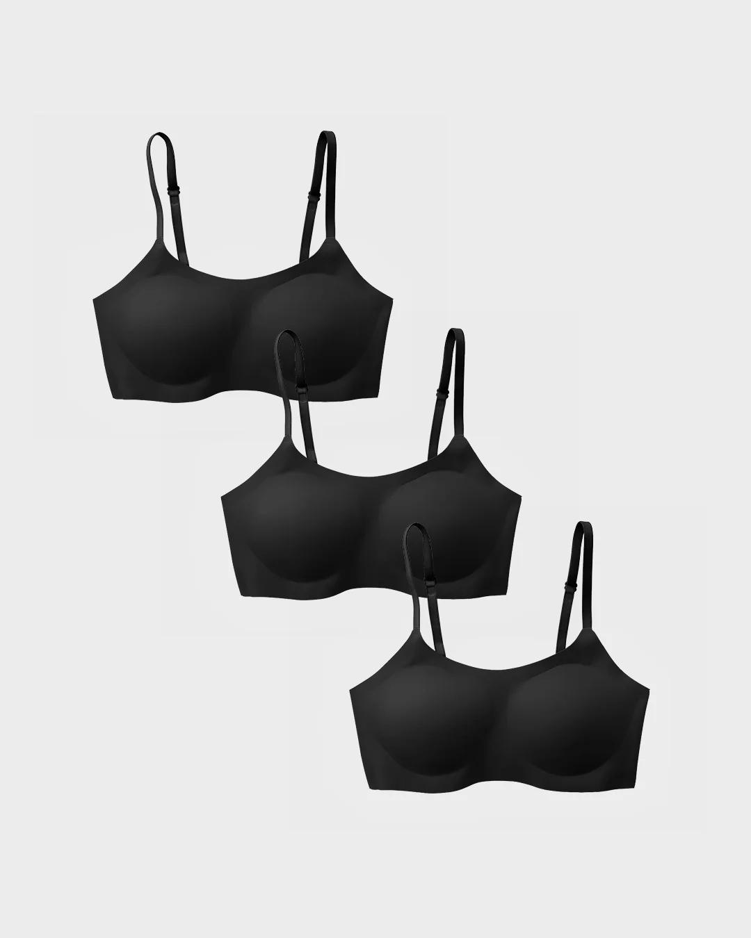 Black Support Bra 3-Pack