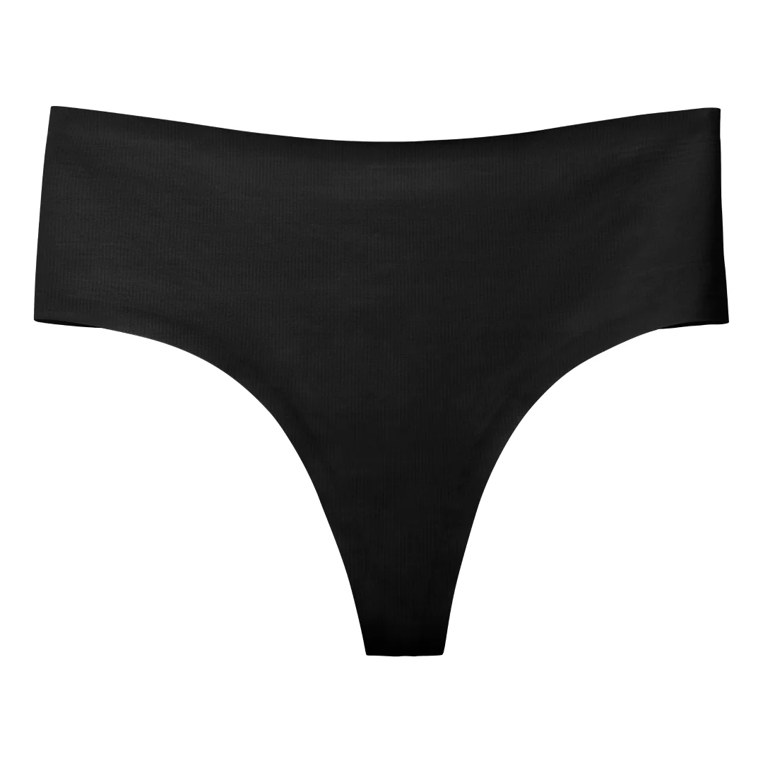 Black Highwaisted Thong