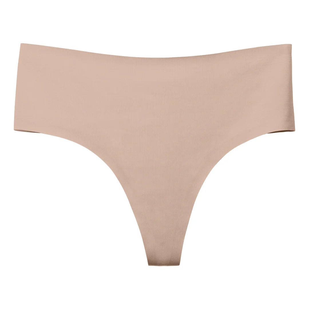 Nude Seamless High Waisted Thong