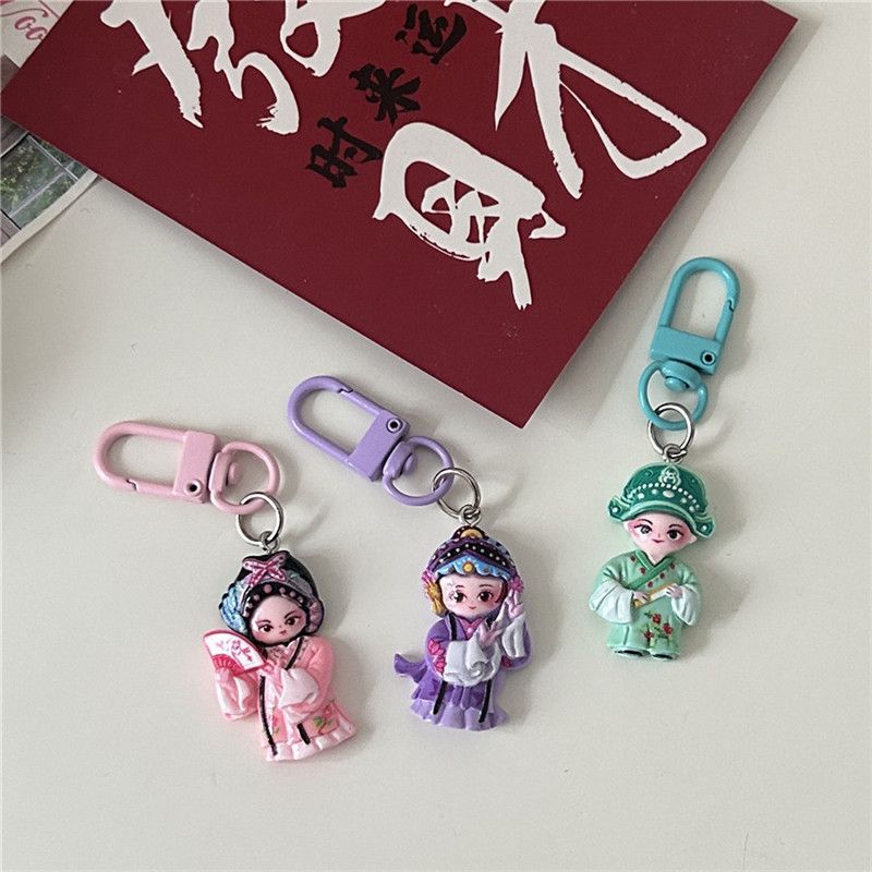 Fashionable traditional Chinese opera figurine pendants for mobile phone clasps