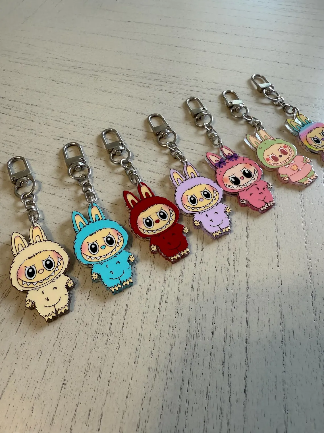 cute mini cartoon monster labub keychain