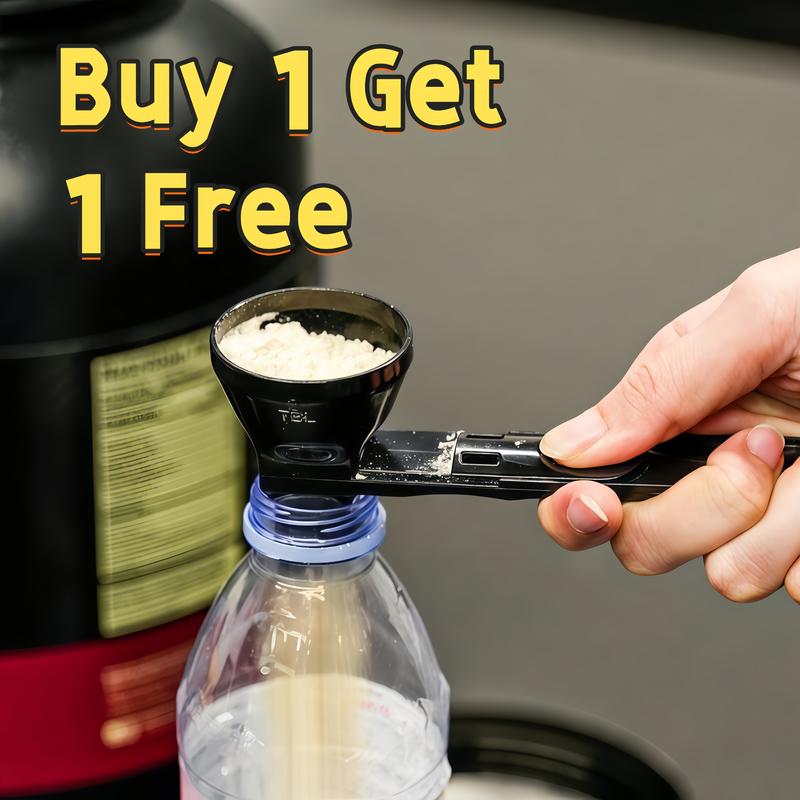 [Buy 1 Get 1 Free] Protein Powder Sliding Spoon,High Quality Funnel for Pre Workout Creatine Powder Formula,Coffee Milk Smoothie Chocolate Powder Kitchen Utensils BPA Free Plastic,Perfect Gift for Valentine's Day Father's Day Anniversary