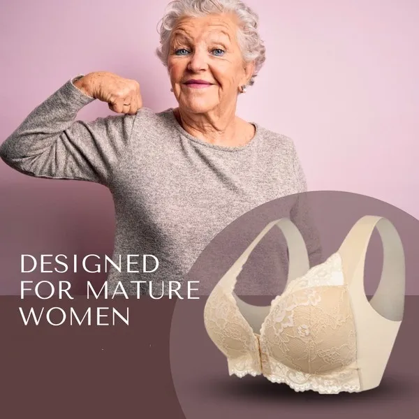 Front Button Zipper Seamless Ice Silk Bra