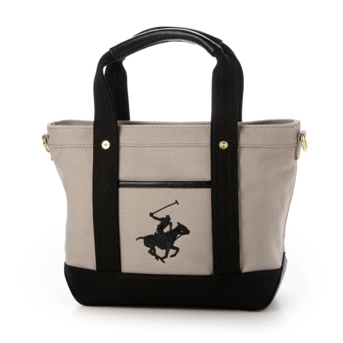 Beverly Hills Polo Club Tote Bag for Women 2WAY Canvas with Shoulder Small Lightweight Commuting Outing Cute Adult Casual Canvas Tote Bag XS Brand Bag PN24371503BB