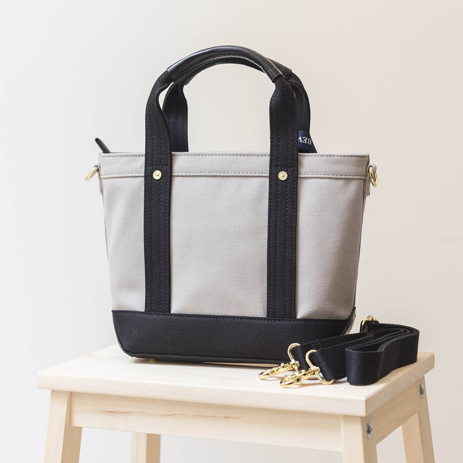 Beverly Hills Polo Club Tote Bag for Women 2WAY Canvas with Shoulder Small Lightweight Commuting Outing Cute Adult Casual Canvas Tote Bag XS Brand Bag PN24371503BB