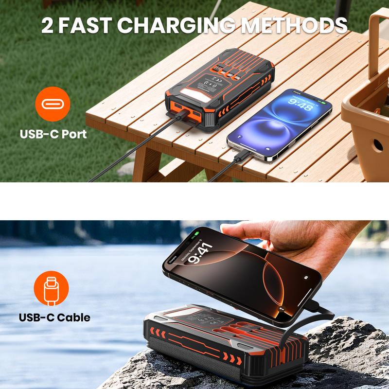 CoreVitals Solar Power Bank with Wireless Charging