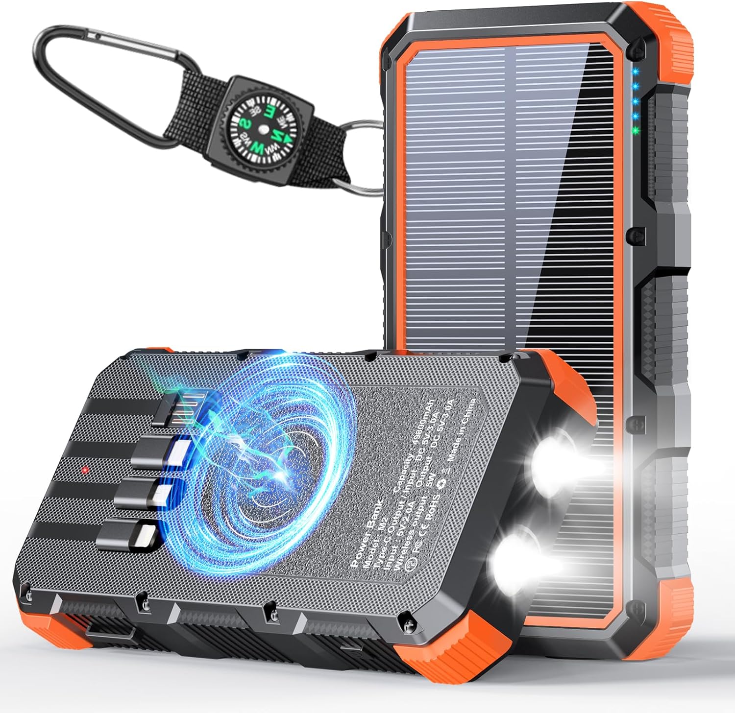 CoreVitals Solar Power Bank with Wireless Charging