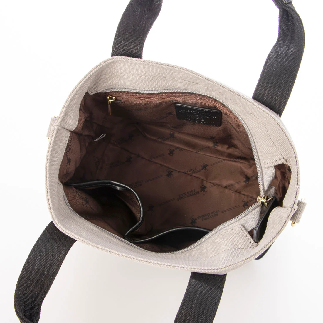 Beverly Hills Polo Club Tote Bag for Women 2WAY Canvas with Shoulder Small Lightweight Commuting Outing Cute Adult Casual Canvas Tote Bag XS Brand Bag PN24371503BB