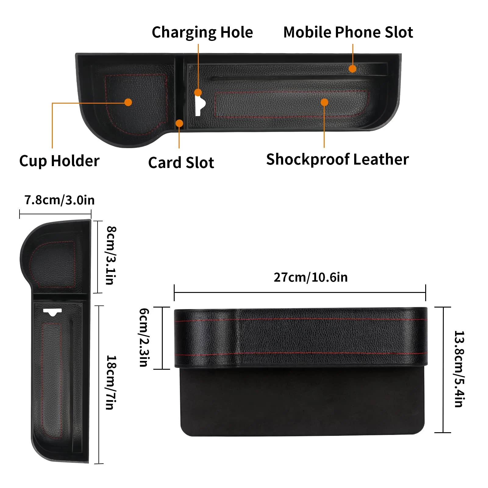 🔥 49% OFF-Leather Multifunctional Car Seat Organizer