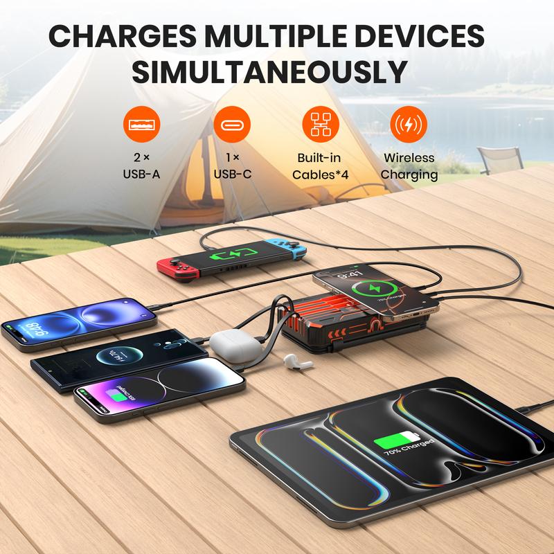 CoreVitals Solar Power Bank with Wireless Charging