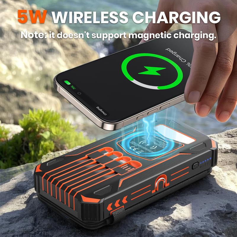 CoreVitals Solar Power Bank with Wireless Charging