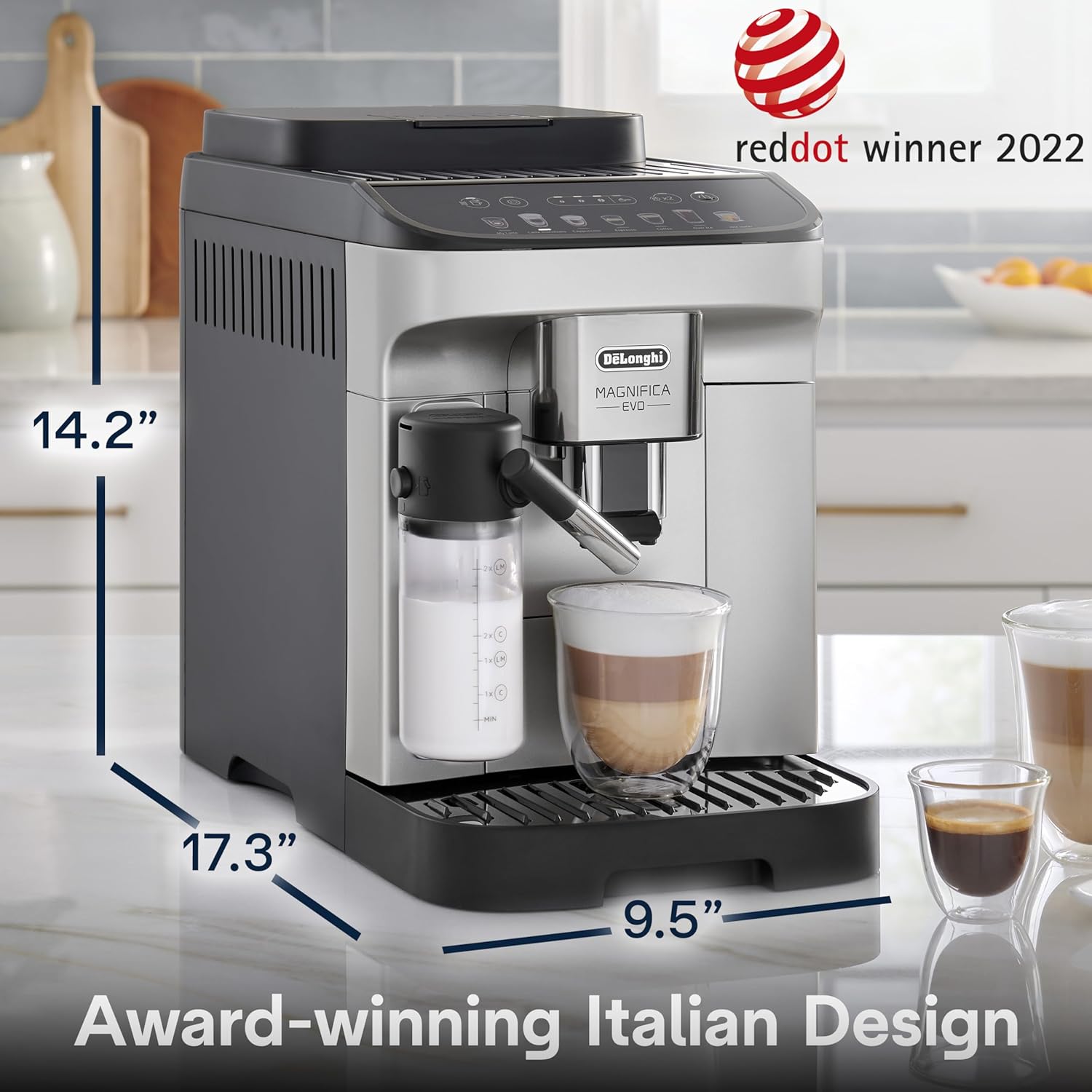 【Clearance Sale】 Automatic Espresso & Coffee Machine with Automatic Milk Frother Built-in Grinder