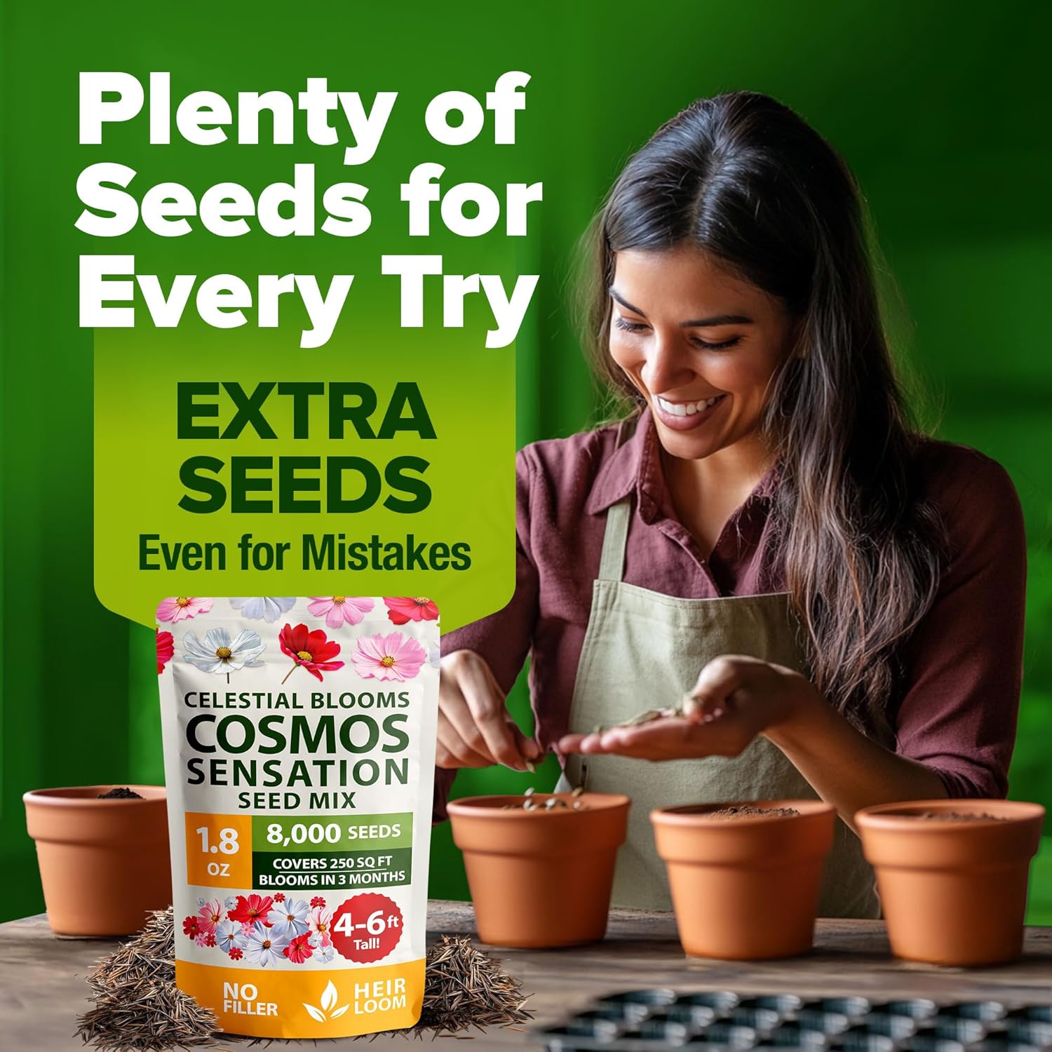 HOME GROWN English Lavender Seeds 1,500+ Non GMO Wildflower Seed for Planting Indoor/Outdoor, High Germination, Plant Flower Seeds (Lavandula antustifolia)