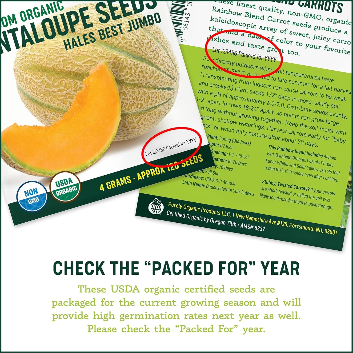 Organic Tomato Seeds (Ponderosa Red Beefsteak) - Approx 75 Seeds - USDA Organic, Non-GMO, Open Pollinated, Heirloom, USA Origin