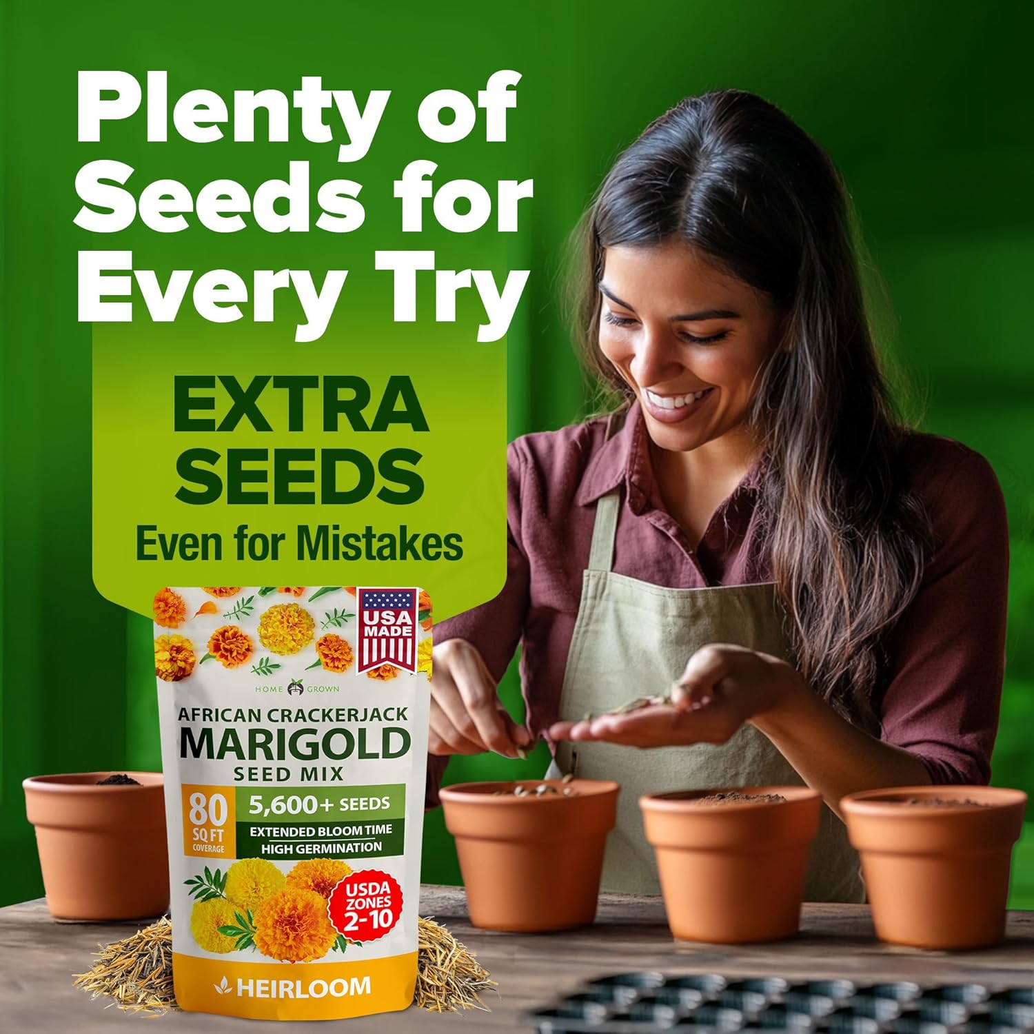 HOME GROWN English Lavender Seeds 1,500+ Non GMO Wildflower Seed for Planting Indoor/Outdoor, High Germination, Plant Flower Seeds (Lavandula antustifolia)